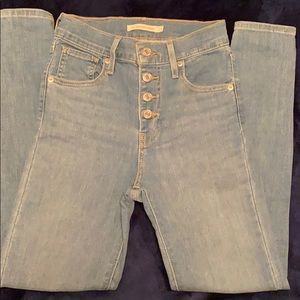 Levi’s Button Front Mile High Skinny Jeans